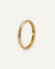 Bangle, medium model, paved, yellow gold
