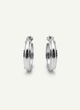 Hoop earrings, medium model, white gold