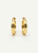 Hoop earrings, medium model, yellow gold