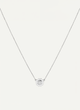 Necklace, one diamond, white gold